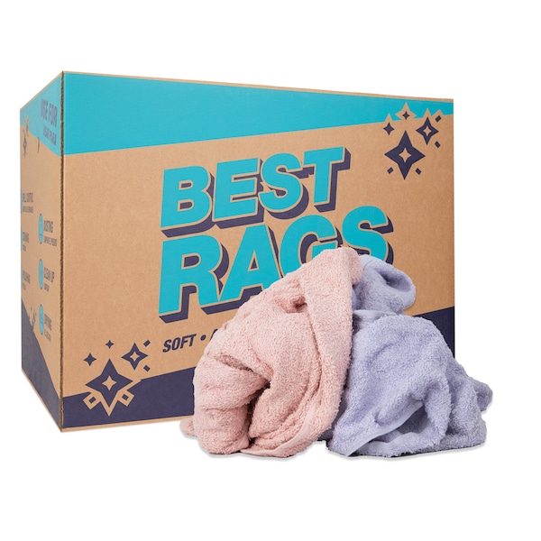 Shop Towel Size Terry Wipers - COLORED50 lb box